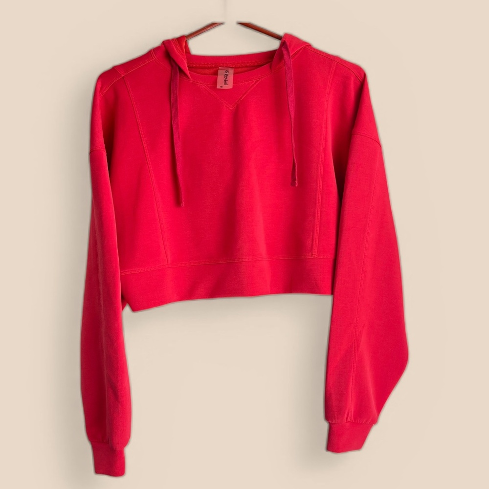 AS Revival Supersoft Red Cropped Hoodie Size XS